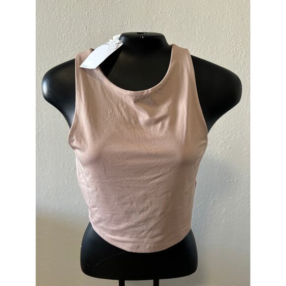 H&M Tank Basic Top Size XS Tan Office Career New Nwt - Picture 1 of 4